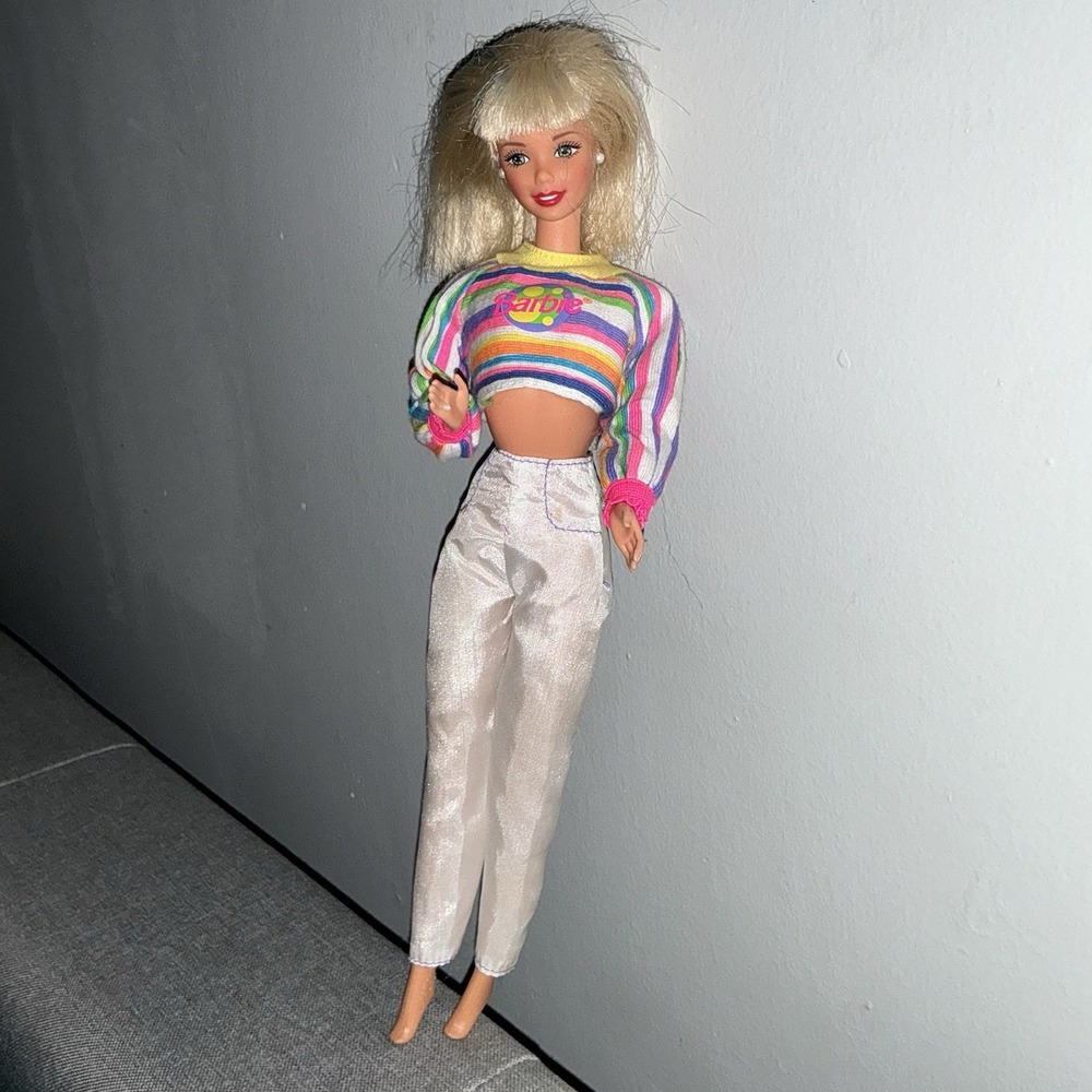 Barbie POG 1994 Shirt Mattel 90s Earrings Ring Striped Shirt